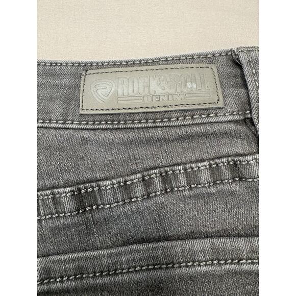 Women’s Rock & Roll Black Jeans High Rise Trouser Wide Boot Cut W29 X 34L - Picture 10 of 10